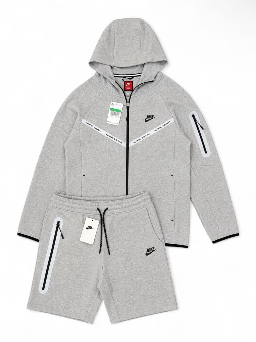 Nike Tech Fleece Full-Zip Hoodie & Shorts Set